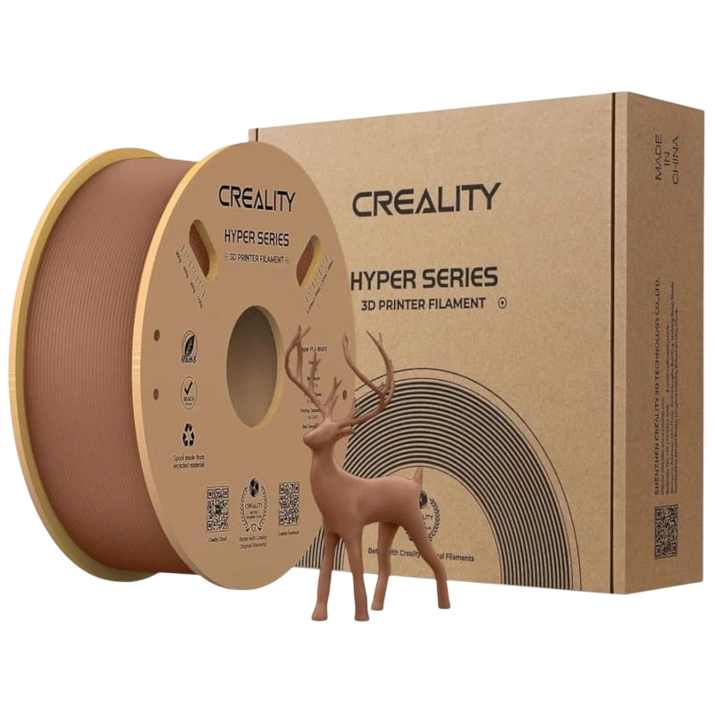 Filamento Creality Hyper PLA Marrón 1.75mm Impresión de alta velocidad hasta 600mm/s Bobina de 1kg