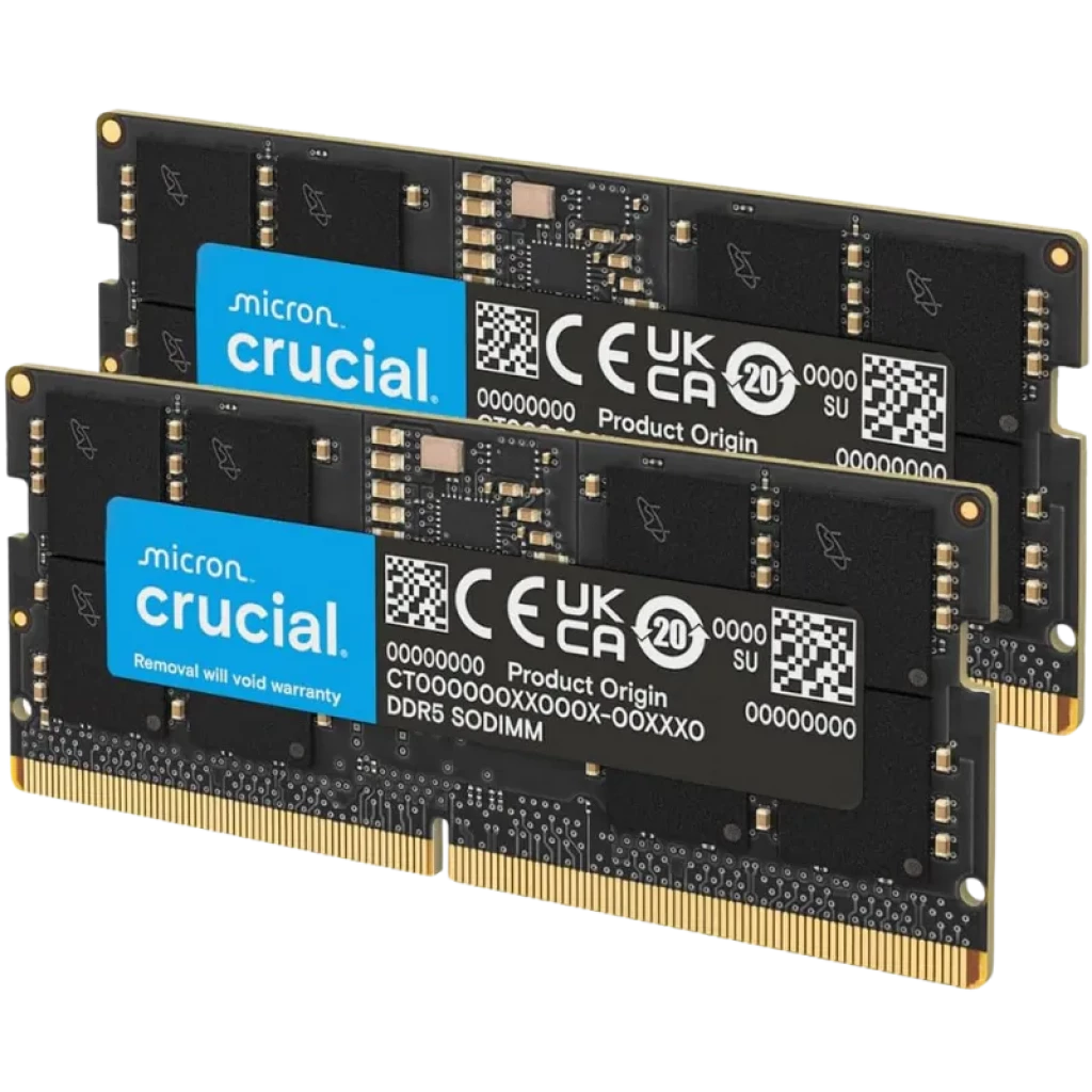 Crucial RAM DDR5 32GB Kit (2x16GB) 5600MHz SODIMM Memoria RAM para Ordenador Portátil/Laptop Mini PC