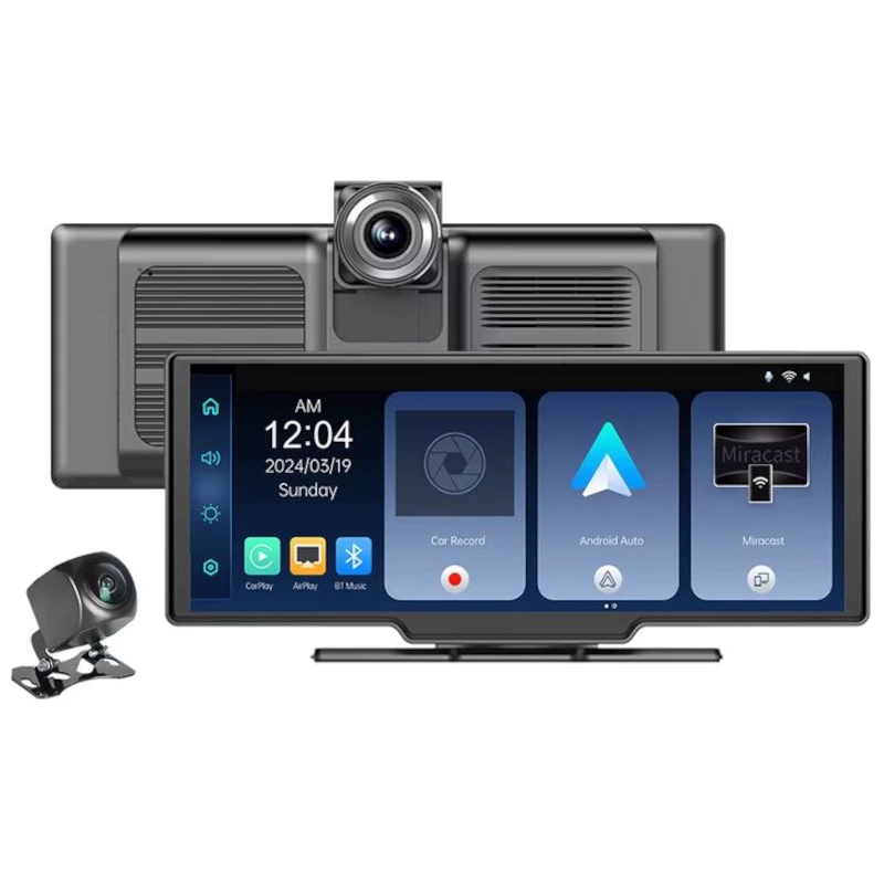 Dash Cam SD102602 Pantalla táctil universal 10.26 pulgadas Inalámbrico Carplay / Android Auto con cámara trasera