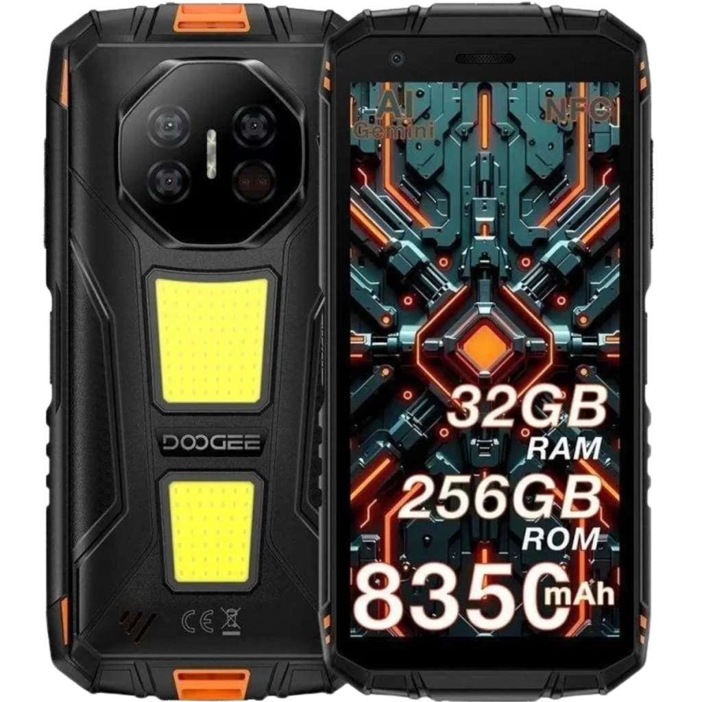 Doogee Fire 3 Max 256GB Naranja sensor principal de 48 Mpx ƒ/1.8 y 20 Mpx de visión nocturna IR 8GB + 24GB Virtual RAM