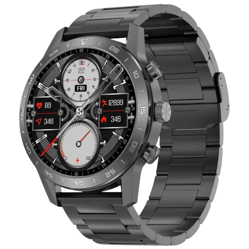 DT NO.1 DT70+ Correa Metálica Negra Reloj inteligente