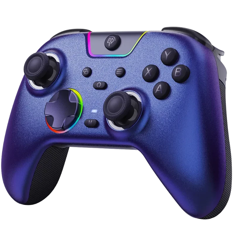 EasySMX X05 Pro PC Gamepad Púrpura Mando multiplataforma con triple conexión 2.4 GHz/Bluetooth/USB-C