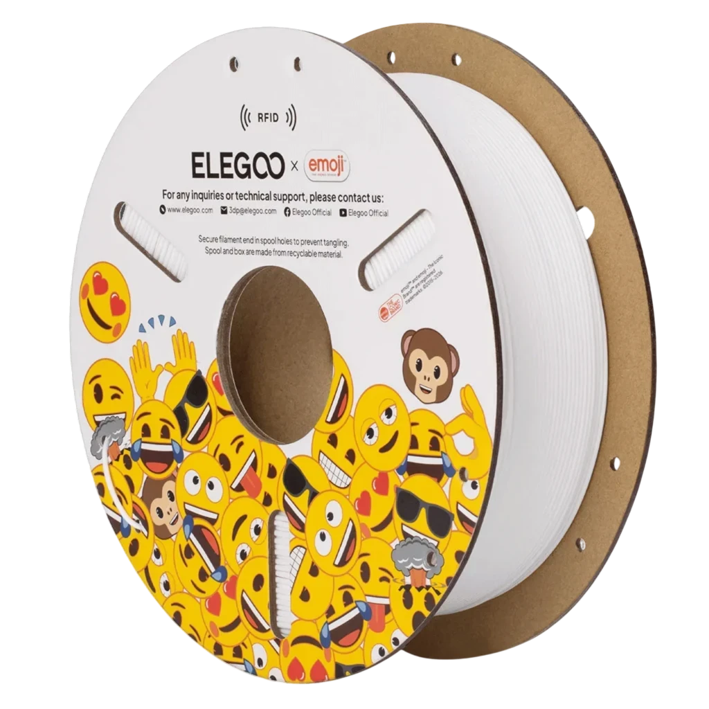 ELEGOO x Emoji PLA Blanco para Impresoras 3D FDM Filamento 1.75mm Bobina de 1kg