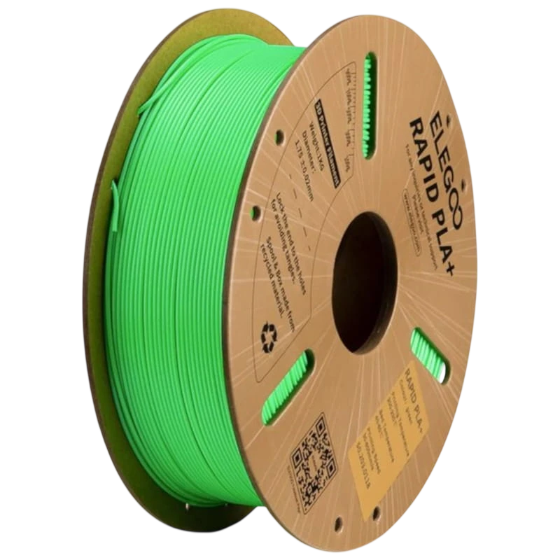 Filamento ELEGOO Rapid PLA + (PLUS) Verde 1.75mm Impresión de alta velocidad hasta 600mm/s Bobina de 1kg