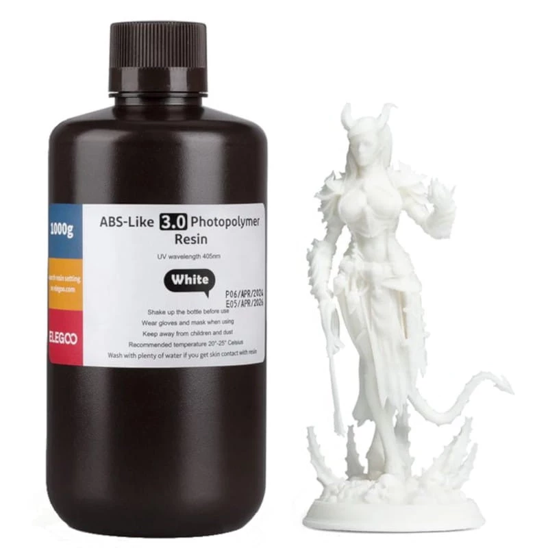 ELEGOO Resina ABS V3.0 Blanco Para Impresoras 3D de Resina LCD 1KG