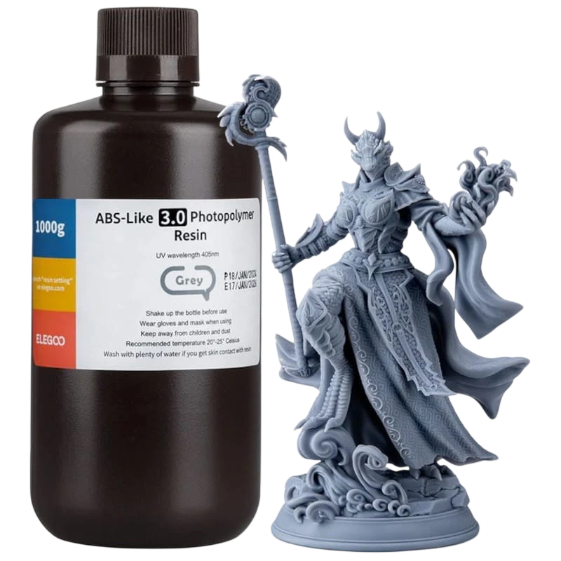 ELEGOO Resina ABS V3.0 Gris Para Impresoras 3D de Resina LCD 1KG