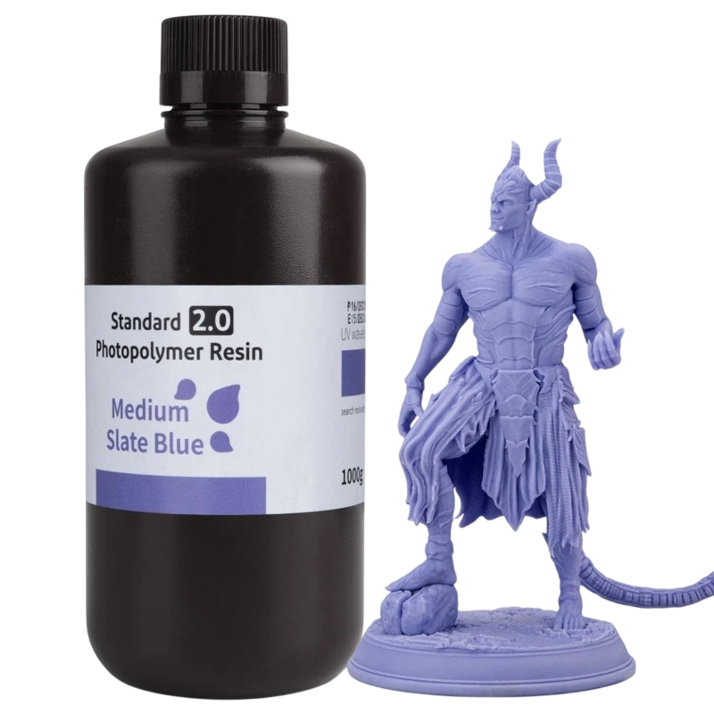 ELEGOO Resina Estándar v2.0 Color Azul Pizarra Medio Para Impresoras 3D de Resina LCD 1KG