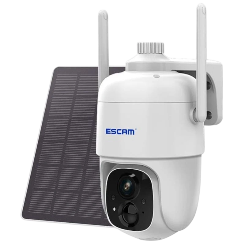 Cámara de vigilancia IP Escam G24 3M Wifi Panel solar Blanco