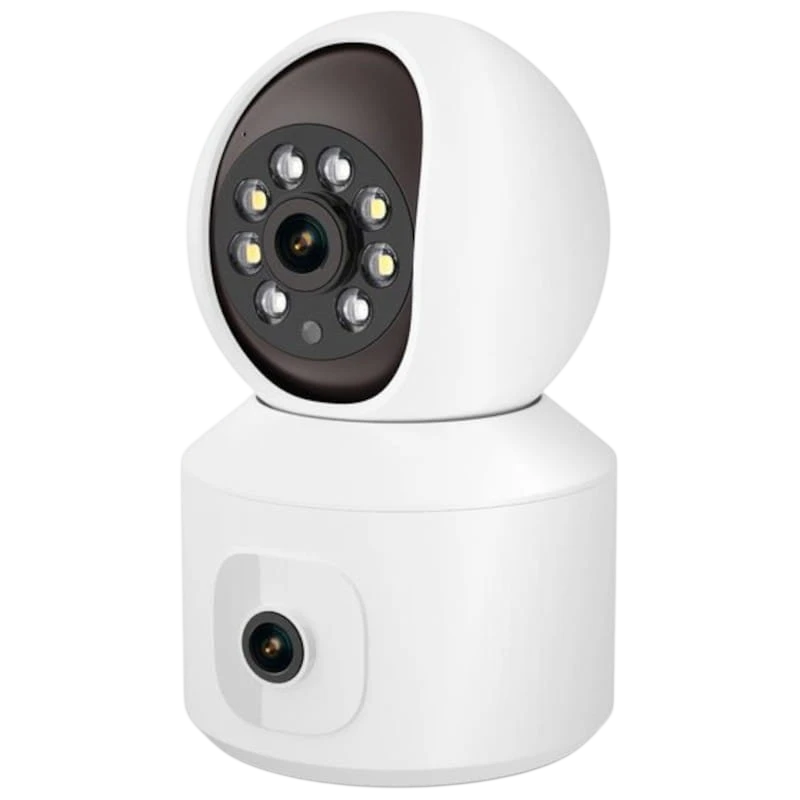 Camara de seguridad IP Escam QF010 2MP+2MP Visión Nocturna a Color Paneo Wifi Blanco