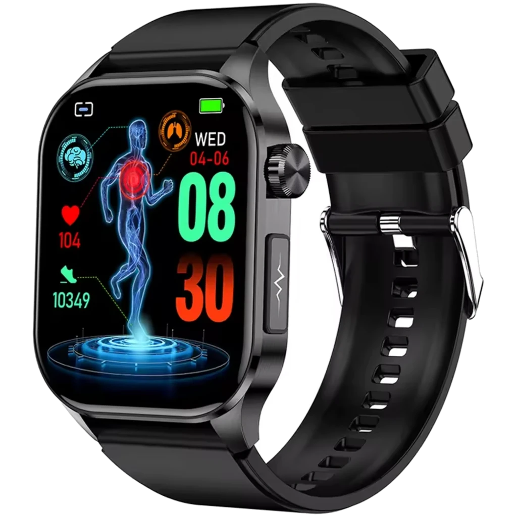 ET580 Smartwatch 2.04' AMOLED 10 días IP67 Negro Correa de Silicona