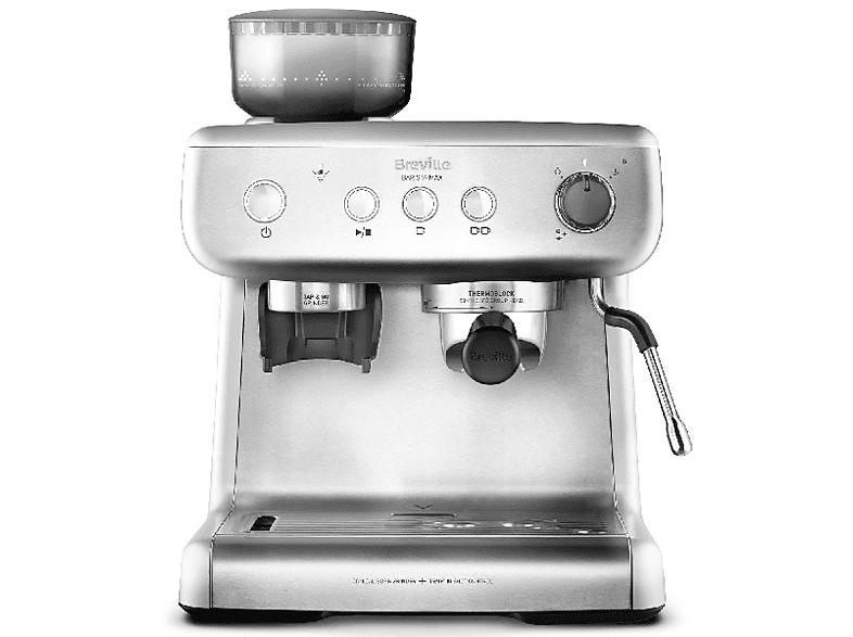 Breville VCF126X Con Molinillo 15 bares Hasta 2 tazas Depósito 2.8l Vaporizador Plata