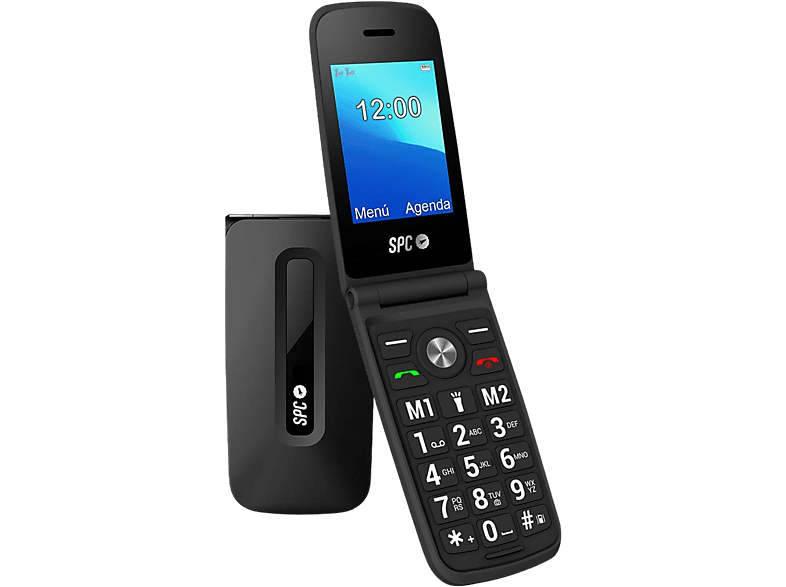 SPC Titan Negro 2.4 QVGA Dual SIM Plegable 500 contactos Radio FM 800 mAh VGA Alarma