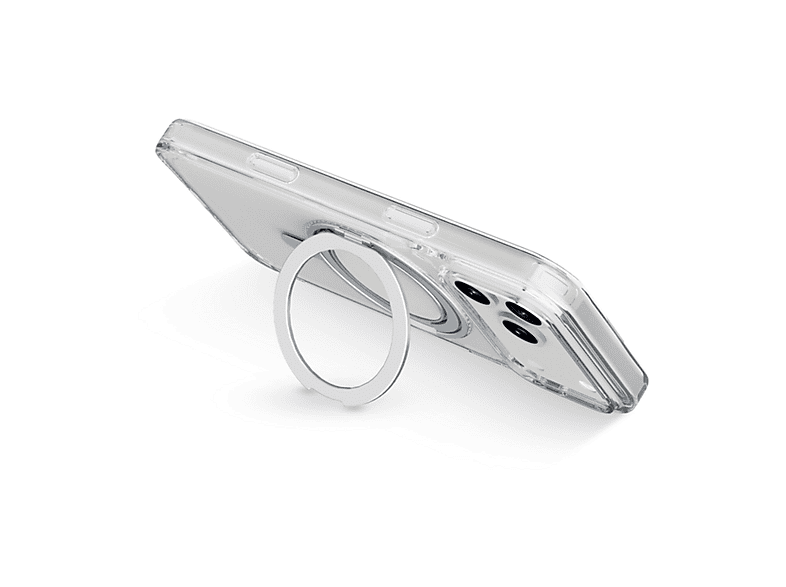CellularLine SPIN MAG Para iPhone 17 Pro Con soporte de anillo giratorio Compatible con el ecosistema Magsafe Transparente