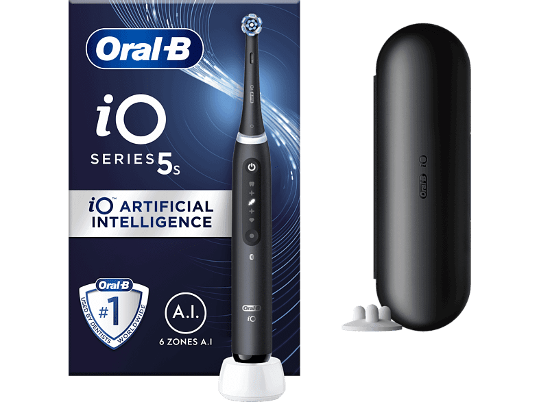 Oral-B iO 5S Con 1 Cabezal Y 1 Estuche De Viaje Diseñado Por Braun Negro