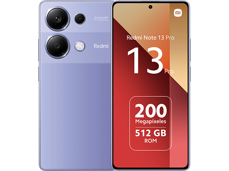 Xiaomi Redmi Note 13 Pro Morado 512 GB 12 GB 6.67 Full HD+AMOLED MediaTek  Helio G99 Ultra 5000 mAh Android