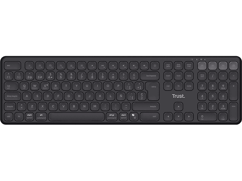 Trust Vaiya Inalámbrico Multidispositivo Tamaño completo Negro