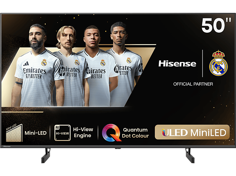 Hisense 50U6NQ UHD 4K Quad Core/MT9603 Dolby VIsion&Atmos Smart TV Mini LED Game Bar IA Negro
