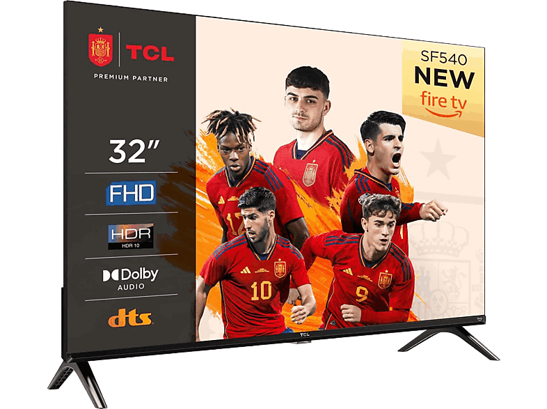 TCL 32SF540 Fire TV Full-HD Procesador cuatro nucleos HDR10 Dolby audio Negro