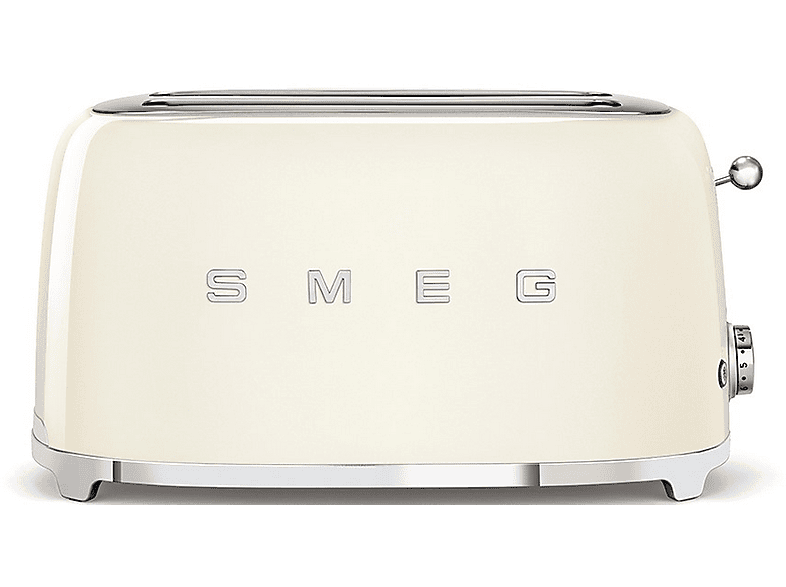 Smeg TSF02CREU 1500W 4 rebanadas 6 niveles Función descongelar y bagel Vintage Crema