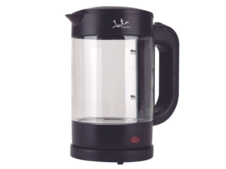 Jata HA702 1.2L 1500 W Cristal Libre de BPA Base con giro de 360º Recogecables Negro