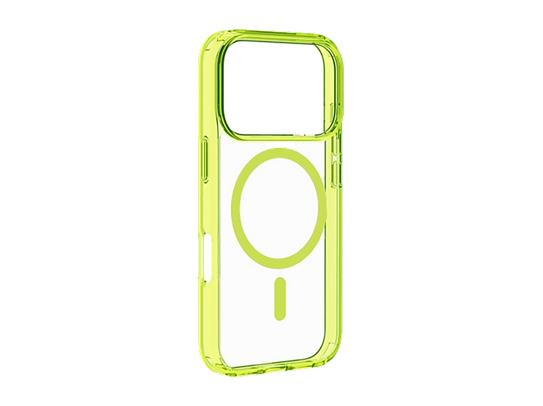 CellularLine ICONIC MAG Para iPhone 17 Pro Max Ultrarresistente MagSafe Lima y Transparente