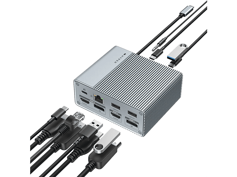 Hyper HDG212B-GL 12 Puertos 100W Gris