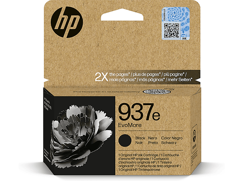 Cartucho de Tinta Original HP EvoMore HP 937e negra