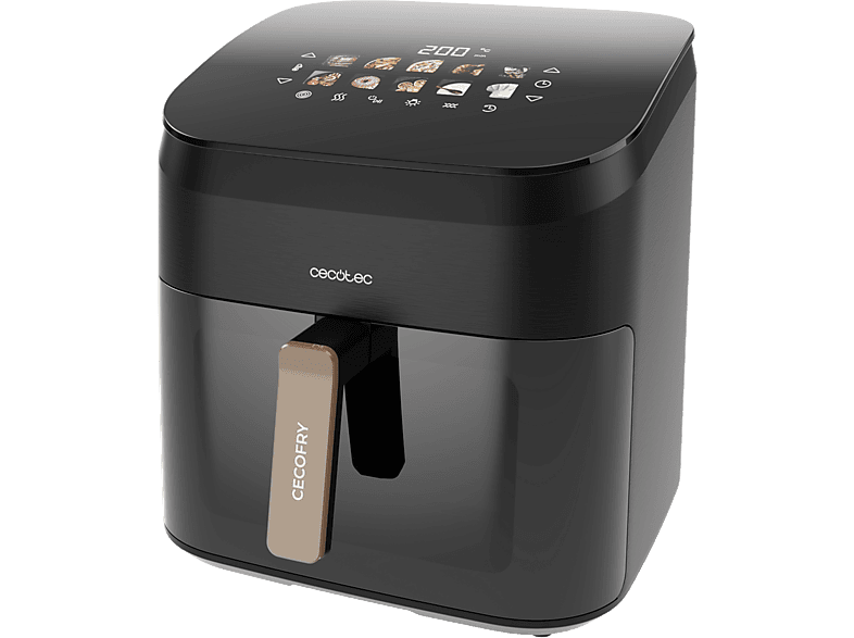 Cecotec Cecofry&Grill Smokin’ 8500 2200W 8.5L 10 menús Ahumador 3en1 Pizza Maker Doble resistencia Incluye chips de madera