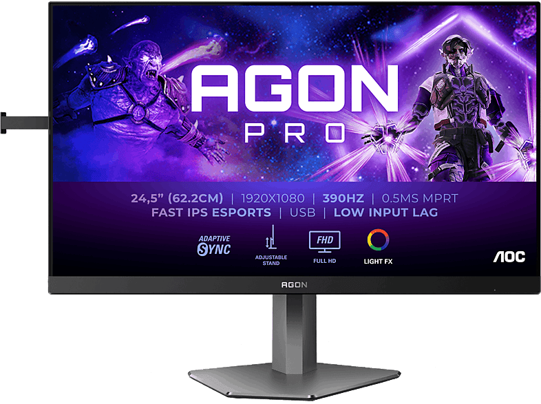 AOC AG256FS 24.5 Full-HD 390 Hz 1 ms GtG 0.3 ms MPRT IPS Adaptive Sync Antibrillo WLED