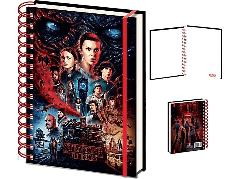Pyramid Stranger Things 4 Wiro Notebook A5 Red Vecna Encuadernación en espiral