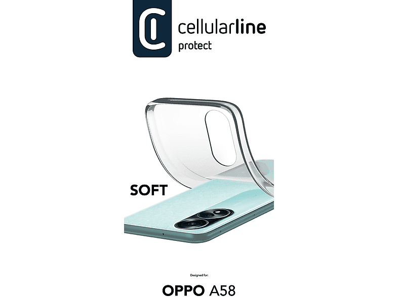 CellularLine Soft Para OPPO A58 5G Goma blanda Trasera Transparente
