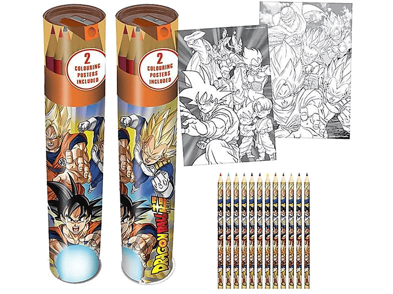 Pyramid Dragonball Stationery tubo de lápices de colores