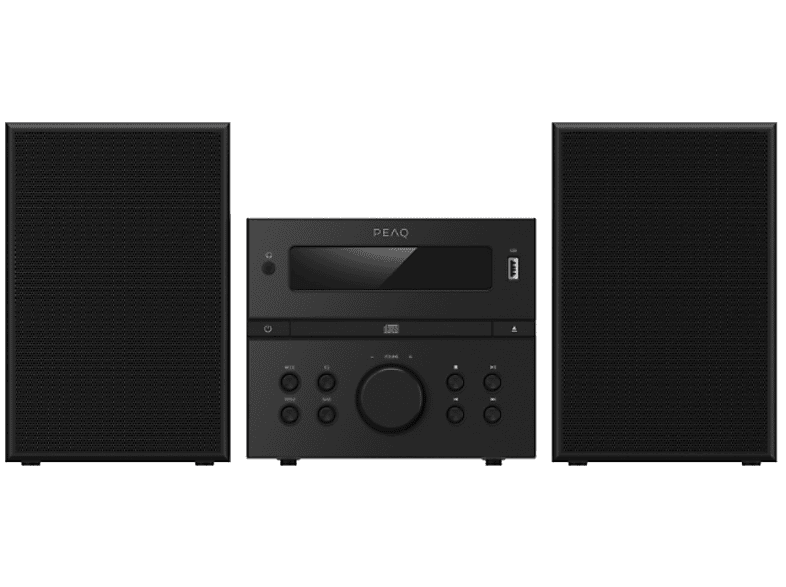 PEAQ PMS 350 Reproductor de CD y USB 60 W Negro