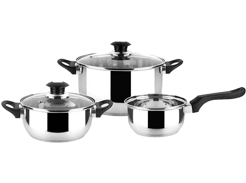 Magefesa Family 5 piezas Tapa de Cristal Inducción Fondo Difusor Acero inoxidable