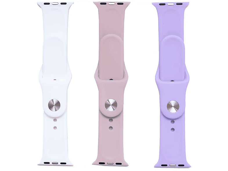 Friendly License Apple Watch 38/40/41 mm Cierre click Blanco Violeta Rosa
