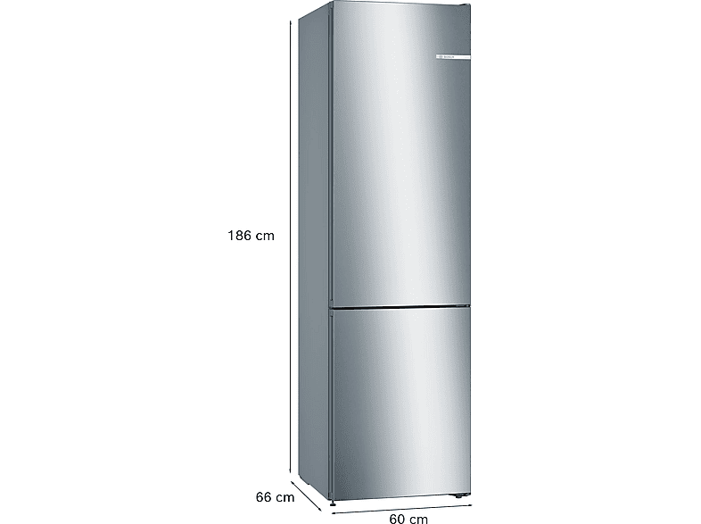 Bosch KGN36VIED Serie 4 Total No Frost 186 cm 326 l Cajón VitaFresh Sistema MultiAir Flow Acero antihuellas