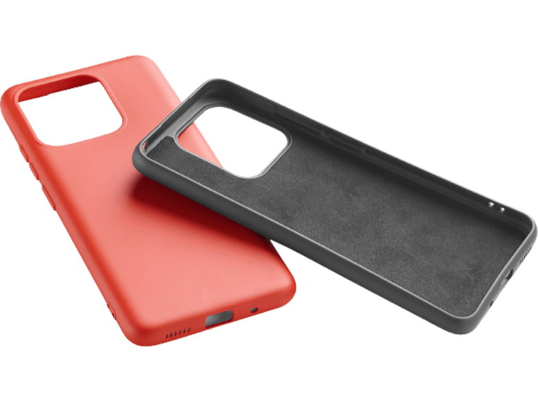 CellularLine KITMOODXIAORE12CKR Kit de 2 fundas Para Xiaomi Redmi Note 12 Goma Trasera Negro y Rojo