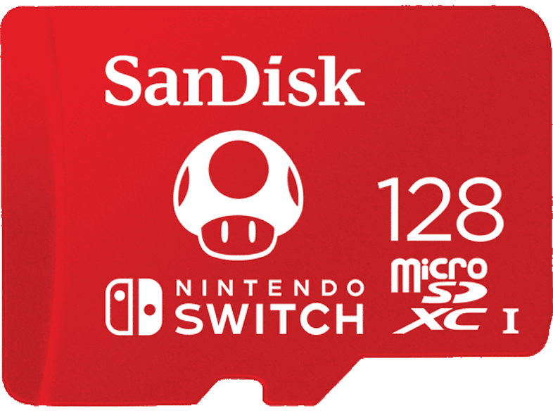 SanDisk Extreme Nintendo Switch 128 GB Hasta 100 mb/s Licencia Nintendo Switch Rojo