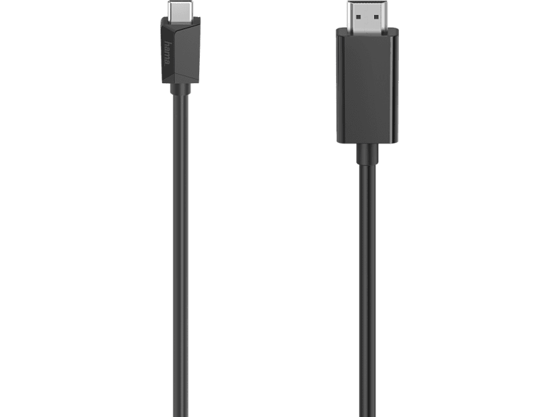 Hama Essential Line USB - C conección HDMI™ Ultra-HD 4K 3,00 m Negro