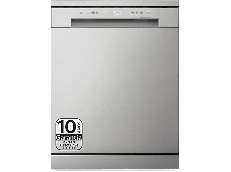 LG DF142FV 14 servicios 5 programas 60 cm QuadWash™ Inverter Direct Drive™ Inox antihuellas