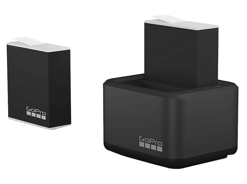 GoPro Cargador de batería dual y Baterías Enduro para Hero 9 / Hero 10 / Hero 11 y Hero 12 Negro