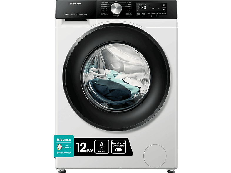 Hisense WF3S1243BW3 12 kg 1400 rpm 19 programas A-20% WiFi Blanco