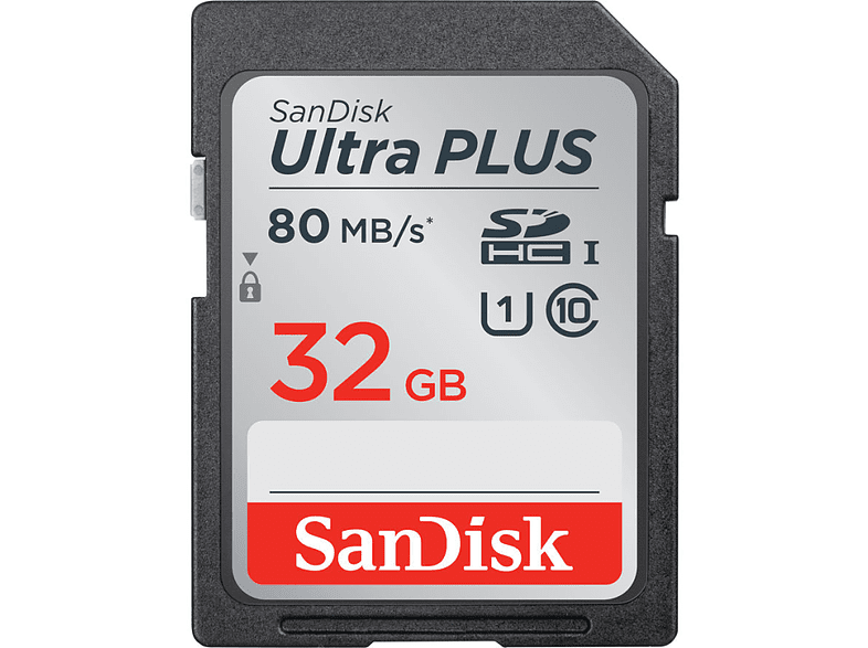 WD SanDisk Ultra Plus 32 GB Clase 10 Gris