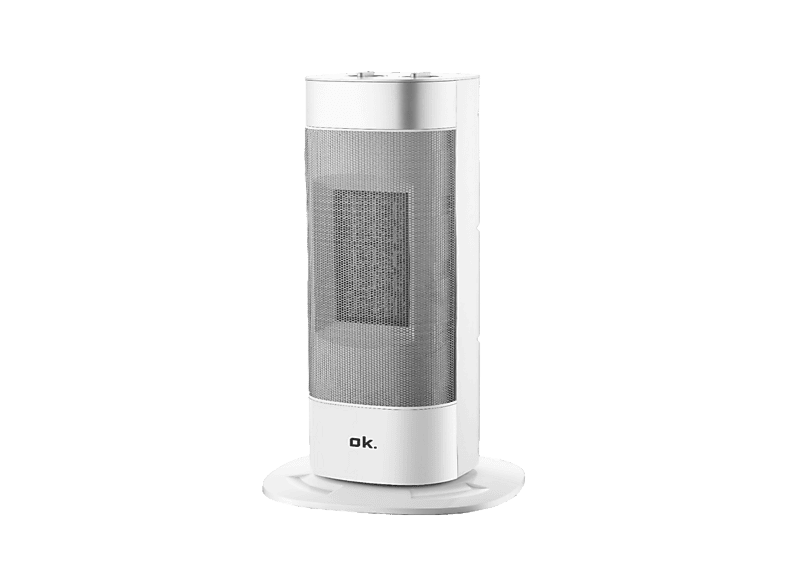 ok. 116593 Cerámico De pie 2000W 3 niveles calor Termostato regulable Oscilación Hasta 20 m2 30 dB Sistema seguridad Blanco