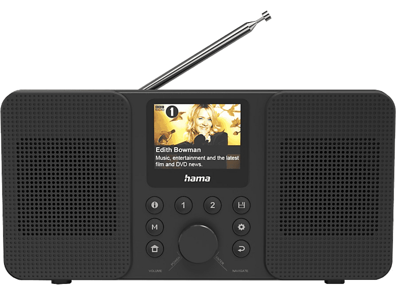 Hama DIR10 6W Bluetooth Pantalla a color Negro