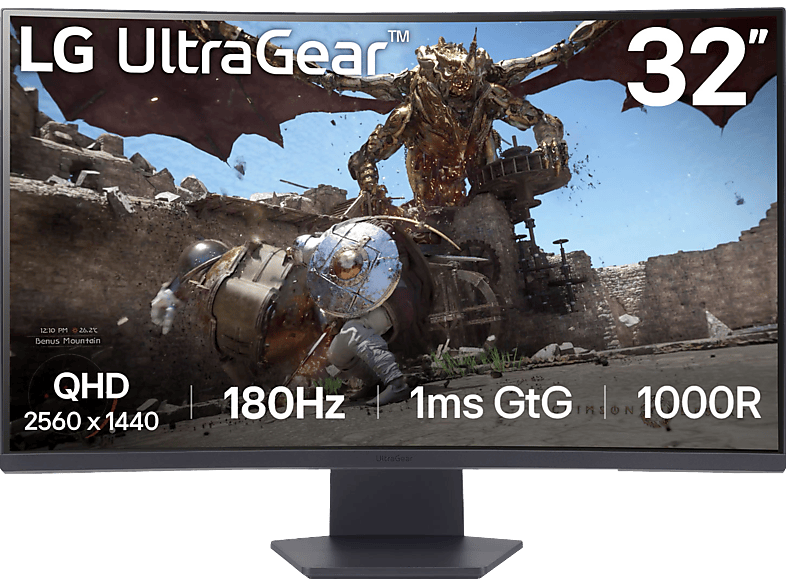 LG 32GS60QC 31.5  QHD 1 ms 180 Hz HDMI x2 DisplayPort x1 Negro