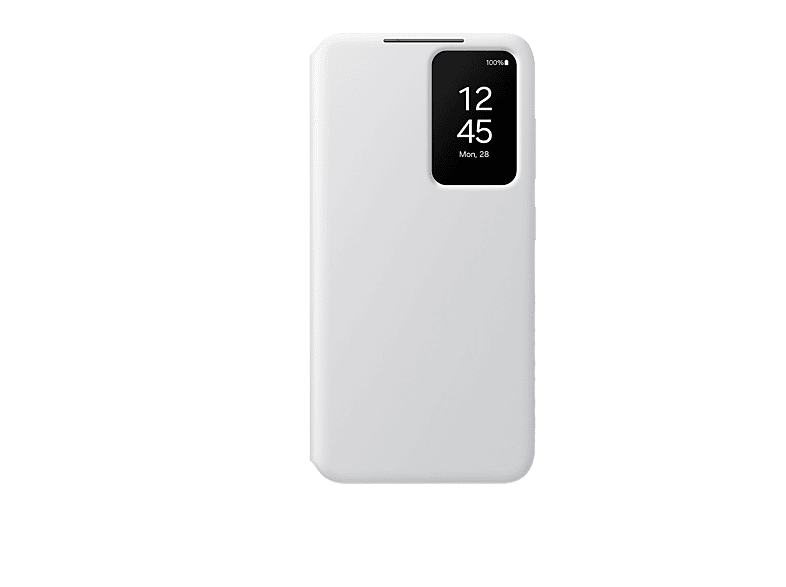 Samsung Para Galaxy S24 Plus Tapa de libro Smart Clear View Wallet Blanco