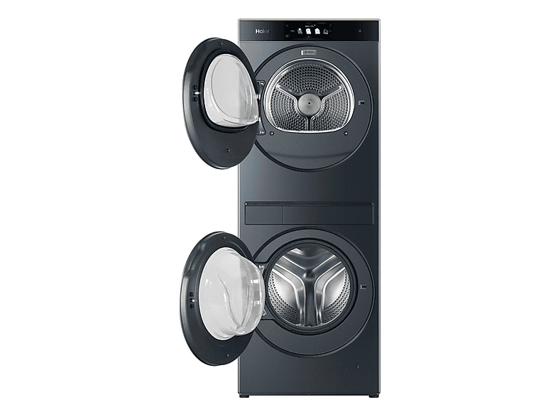 Haier CLC108GNU1 Torre de lavado 10 kg+8 kg 1400 rpm Autodosificación Direct Motion Antracita