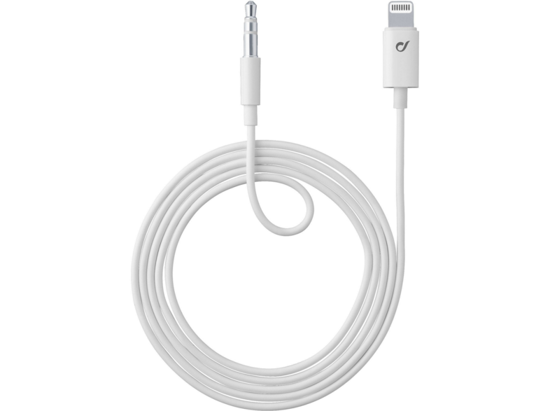 Cellular Line AUXMUSICMFIW Jack 3,5mm Lightning Blanco