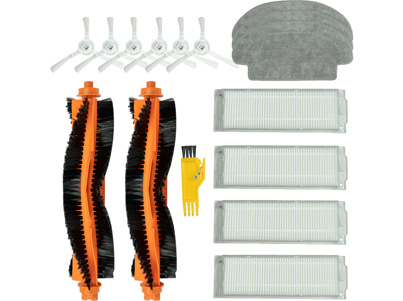 Scanpart Set recambios Para Xiaomi Mi Robot Mop2S & Viomi V3 SE Negro